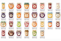 Handmade Jam Bottle | Watercolor png Glass Jar Mango Berry Product Image 7