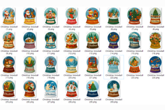 Christmas Vintage Stamps | Santa reindeer elf snowman bell Product Image 7