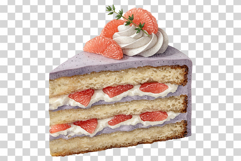Slice Cake | Watercolor Sweet Bakery Dessert Fruit Chocolate Product Image 10