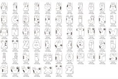 Cat Line Font | Cute Alphabet SVG Numbers EPS Clipart Kitten Product Image 10