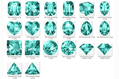 Mint Gemstone | Watercolor ClipArt PNG Jewel Crystal Cryst Product Image 7