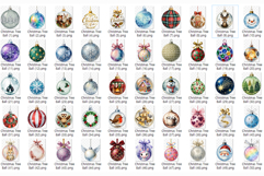 Christmas Tree Ball | Watercolor Ornament Clip art Holiday Product Image 8