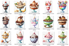 Sundae Ice Cream | Watercolor Sweet Dessert Clip Art PNG Product Image 4