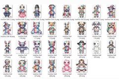 VooDoo Doll | Watercolor Creepy Scary Spooky Halloween PNG Product Image 19