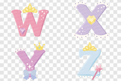 Cute Princess Font | Alphabet Letter Number Pink SVG EPS PNG Product Image 10