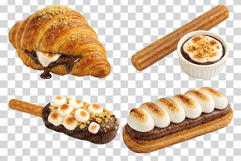 Smores Dessert | Watercolor PNG Chocolate Marshmallow Bakery Product Image 10