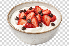 Yogurt Bowl | Watercolor Clipart PNG Fruit Granola Mango nut Product Image 10