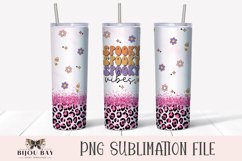Halloween Tumbler Wrap Sublimation PNG - Spooky Vibes Product Image 1