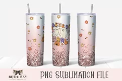 Halloween Tumbler Wrap Sublimation PNG - Let's Go Ghouls Product Image 1