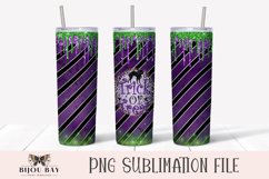 Trick or Treat Halloween Skinny Tumbler Sublimation PNG Product Image 1