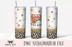 Halloween Tumbler Wrap Sublimation PNG - Here For The Boos Product Image 1