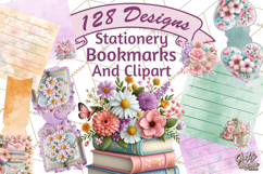 Bookish Blooms Floral Reading &amp; Stationery PNG Clipart Product Image 1