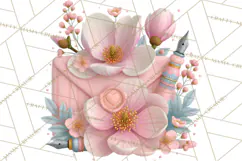 Bookish Blooms Floral Reading & Stationery PNG Clipart Product Image 4