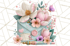 Bookish Blooms Floral Reading &amp; Stationery PNG Clipart Product Image 5