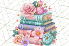 Bookish Blooms Floral Reading & Stationery PNG Clipart Product Image 3