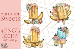 Summer Popsicle Treats Clipart PNG Graphics Product Image 1
