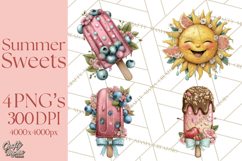 Summer Popsicle Treats Clipart PNG Graphics Product Image 1