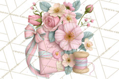 Bookish Blooms Floral Reading &amp; Stationery PNG Clipart Product Image 4