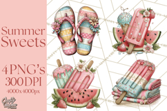 Summer Popsicle Treats Clipart PNG Graphics Product Image 1