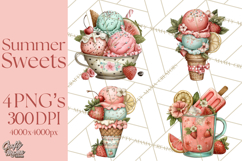 Summer Popsicle Treats Clipart PNG Graphics Product Image 1