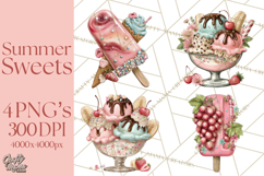 Summer Popsicle Treats Clipart PNG Graphics Product Image 1