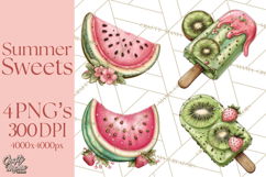 Summer Popsicle Treats Clipart PNG Graphics Product Image 1
