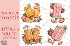 Summer Popsicle Treats Clipart PNG Graphics Product Image 1