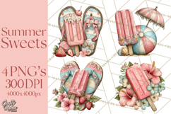 Summer Popsicle Treats Clipart PNG Graphics Product Image 1