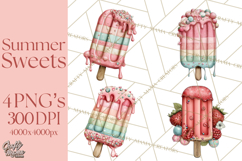 Summer Popsicle Treats Clipart PNG Graphics Product Image 1