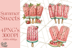 Summer Popsicle Treats Clipart PNG Graphics Product Image 1