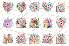 Bookish Blooms Floral Reading &amp; Stationery PNG Clipart Product Image 7