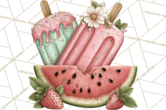 Summer Popsicle Treats Clipart PNG Graphics Product Image 3