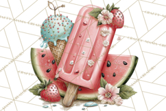 Summer Popsicle Treats Clipart PNG Graphics Product Image 4