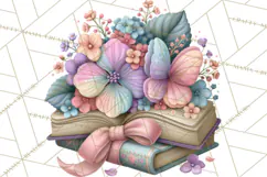 Bookish Blooms Floral Reading & Stationery PNG Clipart Product Image 2