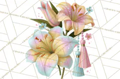 Bookish Blooms Floral Reading & Stationery PNG Clipart Product Image 3