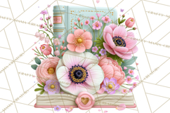 Bookish Blooms Floral Reading &amp; Stationery PNG Clipart Product Image 5