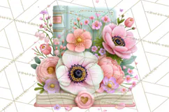Bookish Blooms Floral Reading & Stationery PNG Clipart Product Image 5