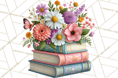 Bookish Blooms Floral Reading &amp; Stationery PNG Clipart Product Image 4
