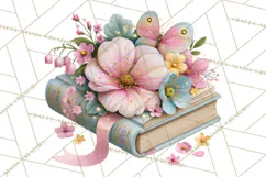 Bookish Blooms Floral Reading & Stationery PNG Clipart Product Image 5