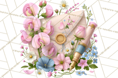 Bookish Blooms Floral Reading &amp; Stationery PNG Clipart Product Image 4