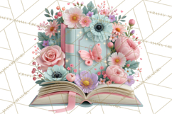 Bookish Blooms Floral Reading &amp; Stationery PNG Clipart Product Image 5