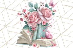 Bookish Blooms Floral Reading &amp; Stationery PNG Clipart Product Image 2