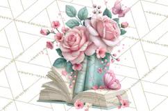 Bookish Blooms Floral Reading & Stationery PNG Clipart Product Image 2