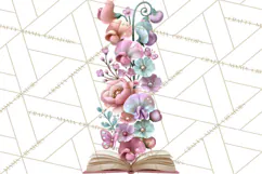Bookish Blooms Floral Reading & Stationery PNG Clipart Product Image 3