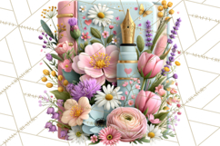 Bookish Blooms Floral Reading &amp; Stationery PNG Clipart Product Image 4