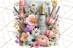 Bookish Blooms Floral Reading & Stationery PNG Clipart Product Image 4