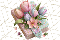 Bookish Blooms Floral Reading &amp; Stationery PNG Clipart Product Image 5