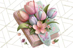 Bookish Blooms Floral Reading & Stationery PNG Clipart Product Image 5