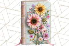 Bookish Blooms Floral Reading & Stationery PNG Clipart Product Image 3