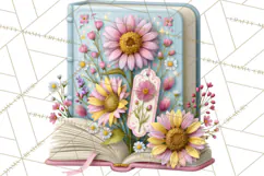Bookish Blooms Floral Reading & Stationery PNG Clipart Product Image 4